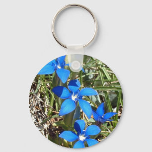 Porte-clés Porte - clé de fleurs de gentiane bleue