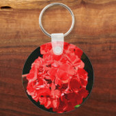 Porte-clés Porte - clé de fleurs de géranium rouge (Recto)