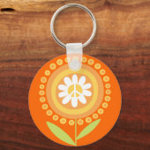 Porte-clés Porte - clé de fleurs de paix (Recto)
