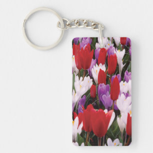 Porte-clés Porte - clé de fleurs de tulipes colorées