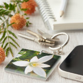 Porte-clés Porte - clé de fleurs du printemps blanc (Devant Droit)