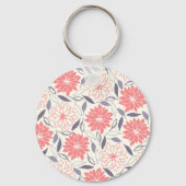 Porte-clés Porte - clé de fleurs rouges blanches (Recto)