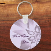 Porte-clés Porte - clé de fleurs violettes (Recto)