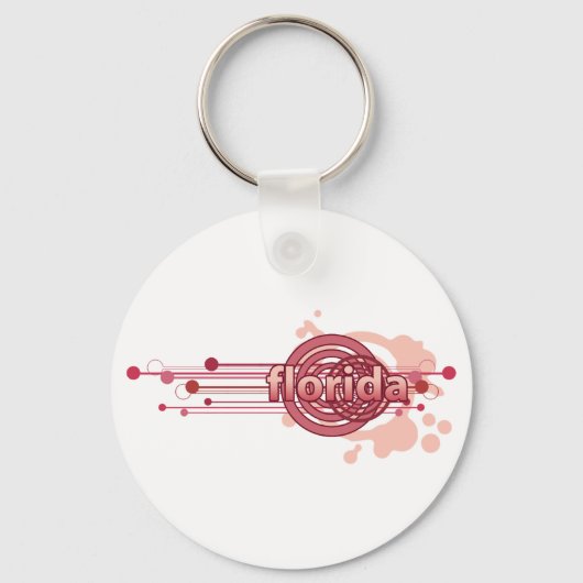 Porte-clés Porte - clé de Floride du Cercle graphique rose (Recto)