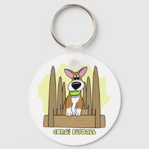 Porte-clés Porte - clé de Flyball de corgi de Pembroke