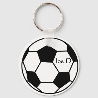 Porte-clés Porte - clé de football personnalisé noir et blanc
