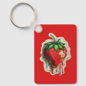 Porte-clés Porte - clé de fraises (Recto)
