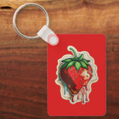 Porte-clés Porte - clé de fraises (Recto)