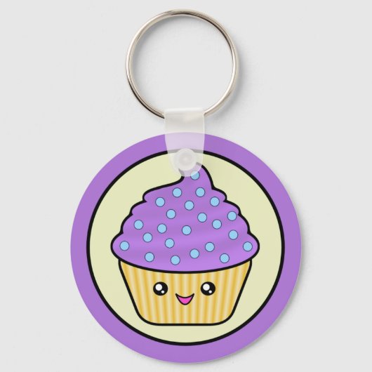 Porte-clés Porte - clé de gâteau de cuppy Kawaii (Recto)