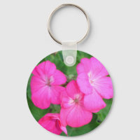 Porte - clé de géraniums roses