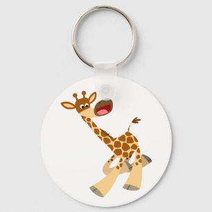 Porte-clés Porte - clé de Giraffe Ambling Cartoon