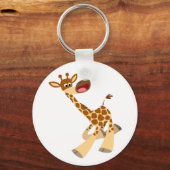 Porte-clés Porte - clé de Giraffe Ambling Cartoon (Recto)