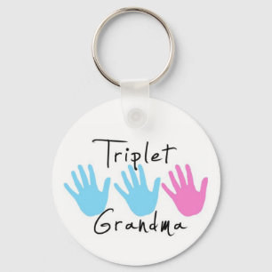 Porte-clés Porte - clé de grand-maman de triplet - BBG