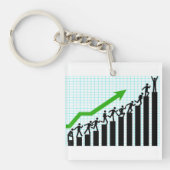 Porte-clés Porte - clé de graphique de tendance ascendante (Devant)