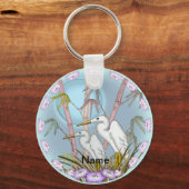 Porte-clés Porte - clé de grues en bambou (Recto)