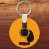 Porte-clés porte - clé de guitare acoustique (Recto)
