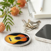 Porte-clés Porte - clé de guitare acoustique noir (Côté)