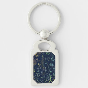 Porte-clés Porte - clé de guitare aux fleurs