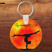 Porte-clés Porte - clé de gymnastique orange (Recto)