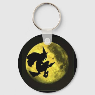 Porte-clés Porte - clé de Halloween de sorcière de vol