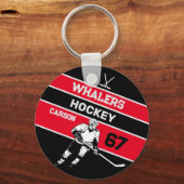 Porte-clés Porte - clé de hockey personnalisé (Recto)