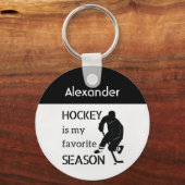 Porte-clés Porte - clé de hockey sur glace saison préférée no (Recto)