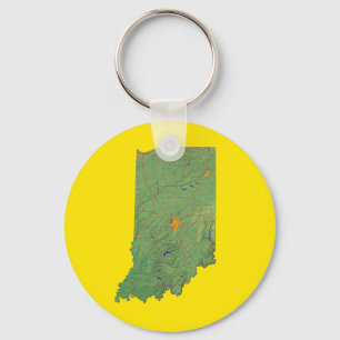 Porte-clés Porte - clé de la carte Indiana