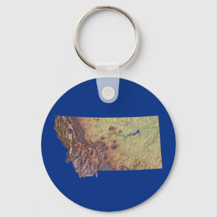 Porte-clés Porte - clé de la carte Montana