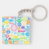 Porte-clés Porte - clé de la collection Grunge Stamp (Dos)