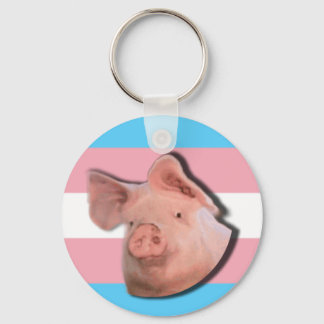Porte-clés Porte - clé de la fierté trans de porc
