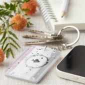 Porte-clés porte - clé de la fierté TROS Asexual (Ace) (Devant droit)