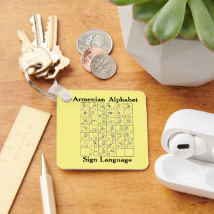 Porte-clés Porte - clé de la langue des signes alphabétique a