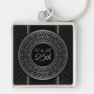 Porte-clés Porte - clé de la médaille d'argent du 25e anniv