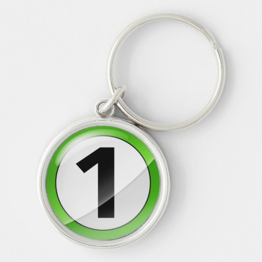 Porte-clés Porte - clé de la meilleure qualité vert du numéro (Devant)
