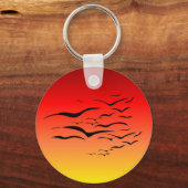 Porte-clés Porte - clé de la Mouette du coucher du soleil (Recto)