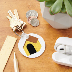 Porte-clés Porte - clé de la niche jaune