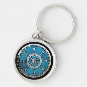 Porte-clés Porte - clé de la roue du bateau ou en verre