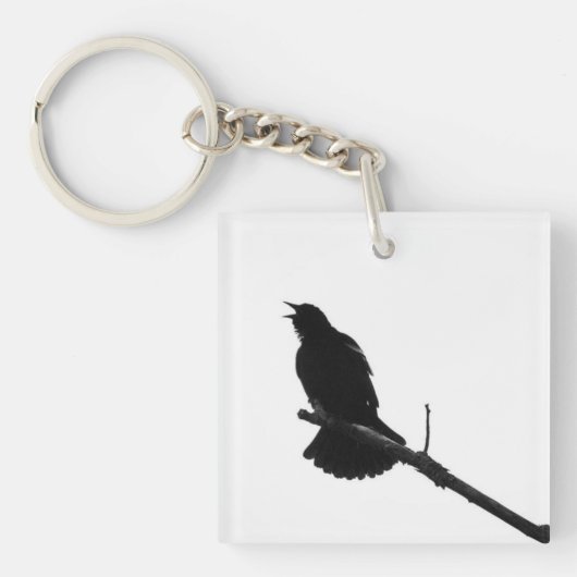 Porte-clés Porte - clé de la silhouette d'appel d'oiseaux (Devant)