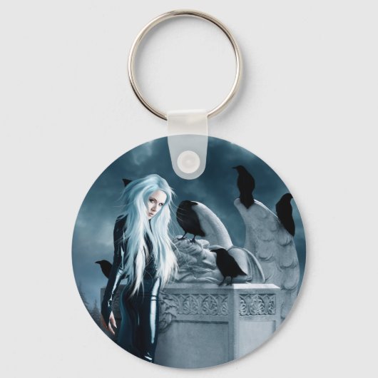 Porte-clés Porte - clé de la sorcière du corbeau (Recto)