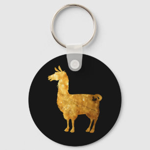 Porte-clés Porte - clé de lama d'or