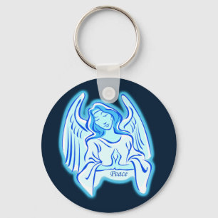 Porte-clés Porte - clé de l'ange bleu de la paix