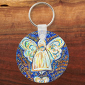 Porte-clés Porte - clé de l'angle de cancer bleu et or (Recto)