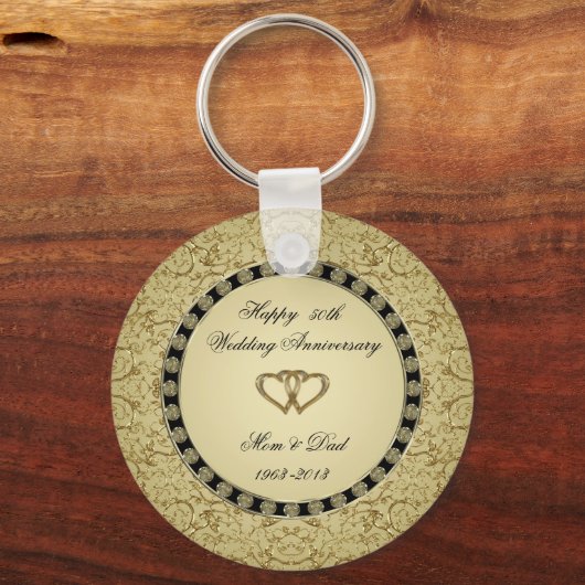 Porte-clés Porte - clé de l'anniversaire du Mariage d'or (Recto)