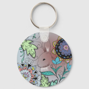 Porte-clés Porte - clé de lapin coloré