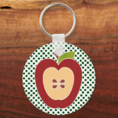Porte-clés Porte - clé de l'enseignant de pomme à moitié (Recto)