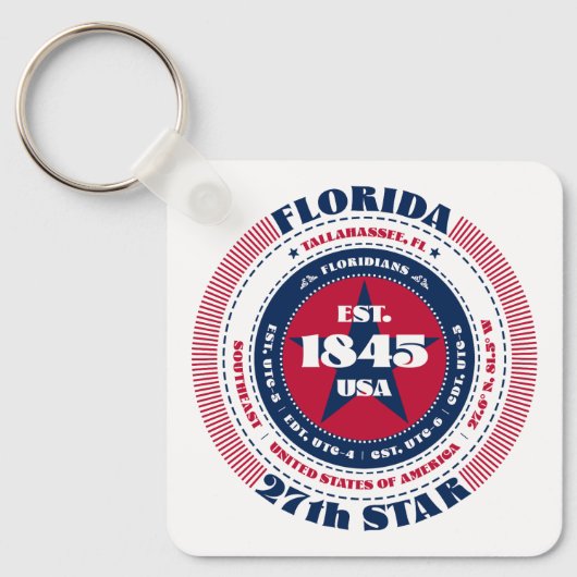 Porte-clés Porte - clé de l'État de Floride (Recto)