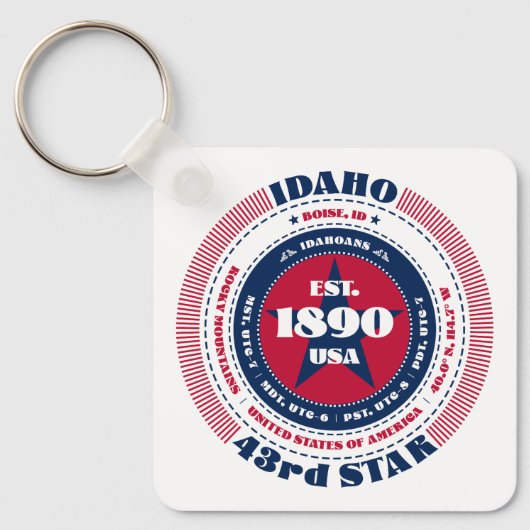 Porte-clés Porte - clé de l'État de l'Idaho (Recto)