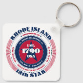Porte-clés Porte - clé de l'État de Rhode Island (Dos)