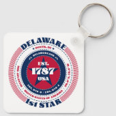 Porte-clés Porte - clé de l'État du Delaware (Dos)