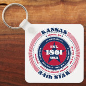 Porte-clés Porte - clé de l'État du Kansas (Recto)